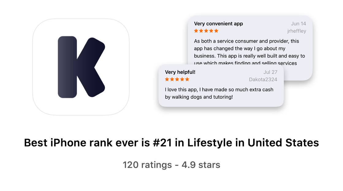Kadama logo and top rated reviews from customers